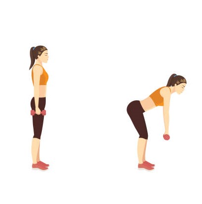 Women doing bent-over rows