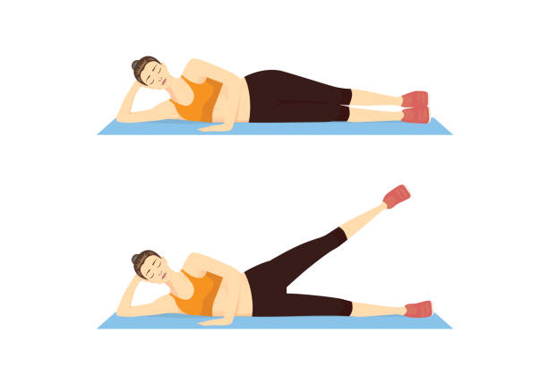 Women doing side lying leg raises