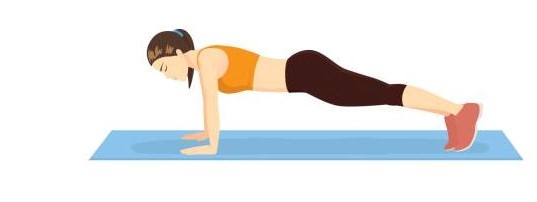 Women doing plank pushups