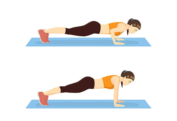 Women doing pushups