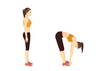 woman who is doing stretch exercises